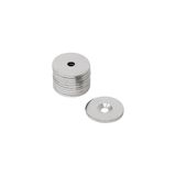 Verzonken Magnet Expert Verzonken stalen schijven, 25 mm diameter x 2 mm dikte x 4 mm, 10 stuks