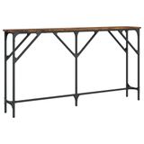 vidaXL Wandtafel 140x23x75 cm bewerkt hout gerookt eikenkleurig