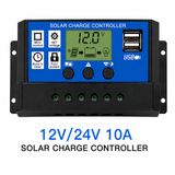 Merkloos / Sans marque VHV 20A DC 12V - 24V PWM Solar laadregelaar met LCD en 5V USB-2025