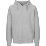 Neutral Unisex Tiger Cotton Hoodie With Zipper NET63301 - Sport Grey - XXL