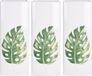 Merkloos 3x Witte radiator waterverdampers/luchtbevochtigers Monstera blad 21 cm