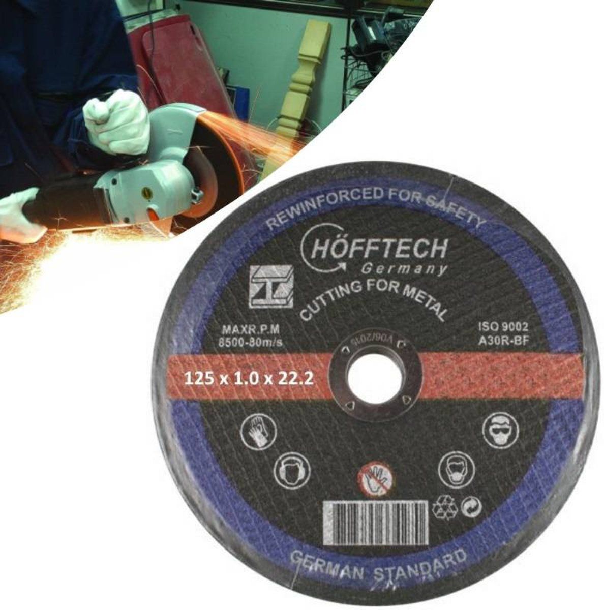 HOFFTECH Doorslijpschijf Metaal 125 x 1.0 mm