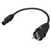 NWP Netsnoer 0,5 m Schuko stekker op powerCON True1 bus - 3x1,5 mm² - rubberen slang - NAC3FX-W
