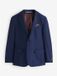 Next Heren Kostuum met textuur: colbert - Long - Blauw