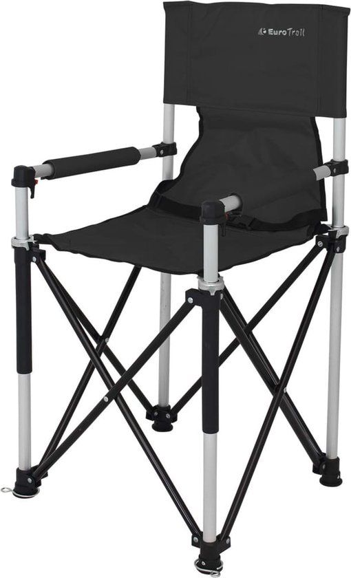 Eurotrail Petit Junior Campingstoel - Zwart - Kinderen - Vouwstoel