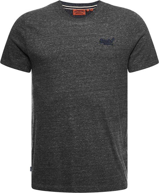 Superdry ESSENTIAL LOGO EMB TEE Heren T-shirt - Donkergrijs - Maat XL