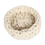Homemania Dierbed Nest, crème van acryl-katoen, touw, 50 x 50 x 15 cm, crème
