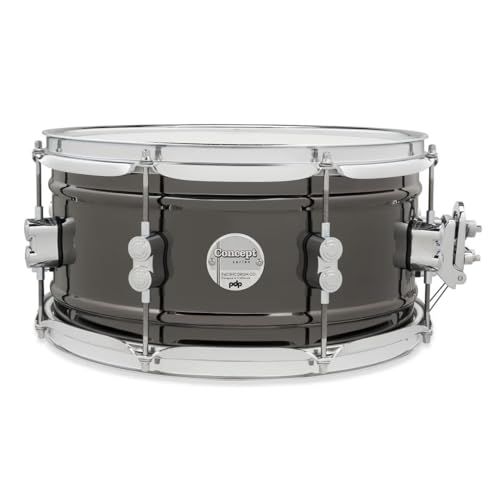 Pacific Drums Concept Series metalen snare, 33 cm x 16,5 cm zwart nikkel over staal