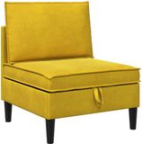 vidaXL Sofa Geel Fluweel