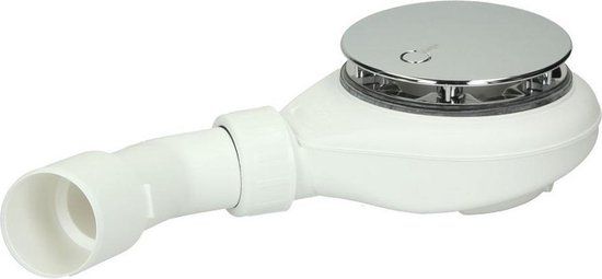 Viega Tempoplex douchebakafvoer 60mm hoog compleet 115x40/50 voor douchebak met gat 90mm chroom