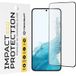 Techsuit Protection d'écran pour Samsung Galaxy S23 S911 / S22 5G S901, Verre trempé, Colle complète, Noir