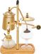 Cafetière à siphon - Cafetière à vide - Verre borosilicaté - Acier inoxydable - Brûleur résistant à la chaleur - Filtre métallique fin - Or