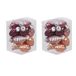 Merkloos / Sans marque 24x Dennenappel kersthangers/kerstballen rood/roze/paars (hibiscus) van glas - 6 cm - mat/glans - Kerstboomversiering