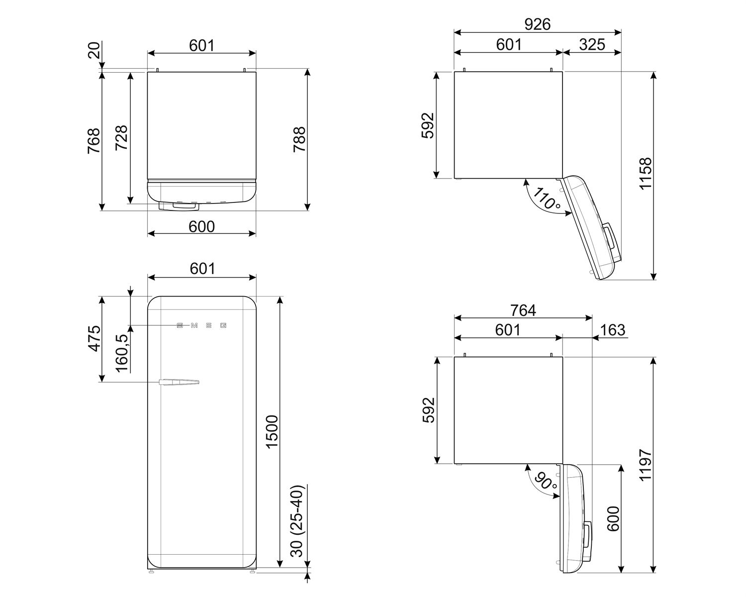 Smeg FAB28RDGC6