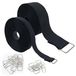 2 Rouleaux de Velcro avec 30 Boucles Métalliques