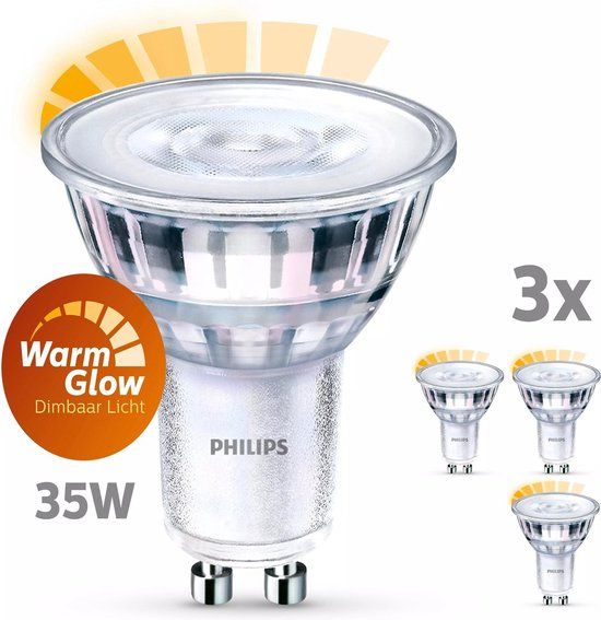 Philips LED Spot - GU10 - 3x - 2.6W - Warm Wit Licht - Dimbaar