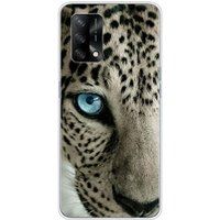 Oppo Bedrukt siliconen hoesje compatibel met Oppo A74 4G Oeil de leopard