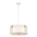 Elstead Lighting LED Hanglamp Corona | 3X E27 Max 60W | Dimbaar | White Satin Painted/ Polished Nickel