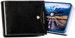 Peterson - Portefeuille homme - Blocage RFID - Horizontal - Cuir - Noir