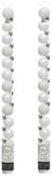 Petites boules de Noël - 28x pièces - blanc - 3 cm - plastique - incassable - décoration de sapin de Noël