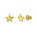 Lucardi Dames Plated oorbellen galaxy ster - Oorbellen - Cadeau - Echt Zilver - Goudkleurig