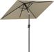 LifeGoods Parasol - Jardin - 205x136cm - Inclinable à 30° - Imperméable - UPF50+ - Taupe