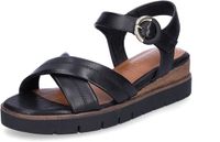 Tamaris Dames Sandalen met Sleehak Zwart Suède Maat 36