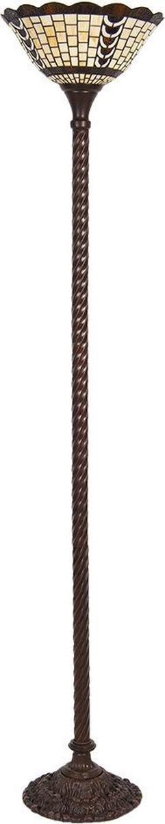 Lumilamp Tiffany Vloerlamp Ø 38x186 cm - Beige