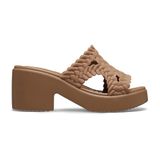 Crocs Brooklyn Woven Slide Heel Sandalen Sepia Dames 38/39