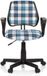 hjh OFFICE Bureaustoel Kiddy CD Square Kinderen Stof Blauw/Wit