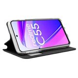 Cool Flip Cover voor Realme C55, effen, zwart