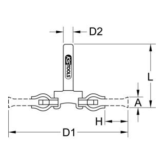 KS Tools staaldraad ronde borstel 0.5mm, Ø 75mm, met 12mm gereedschapshouder - 1 stuk