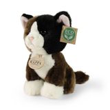 Pluche driekleurige kat 18 cm ECO-VRIEND | 2 stuks