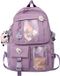 Unyqoos® Harajuku Sac à dos avec breloques et accessoires