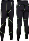 Avento Compressiebroek Comfort - Mannen - Zwart/Fluorgeel - Maat L
