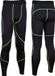 Avento Compressiebroek Comfort - Mannen - Zwart/Fluorgeel - Maat L