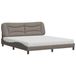 vidaXL Lit avec matelas "Hvar", taupe, 180x200 cm, rembourré