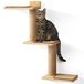 Merkloos Kattenklimwand van Natuurlijk Rubberhout - Met Jute Krabpaal