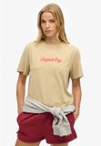 Superdry Country Club T-shirt ample femme shaker beige