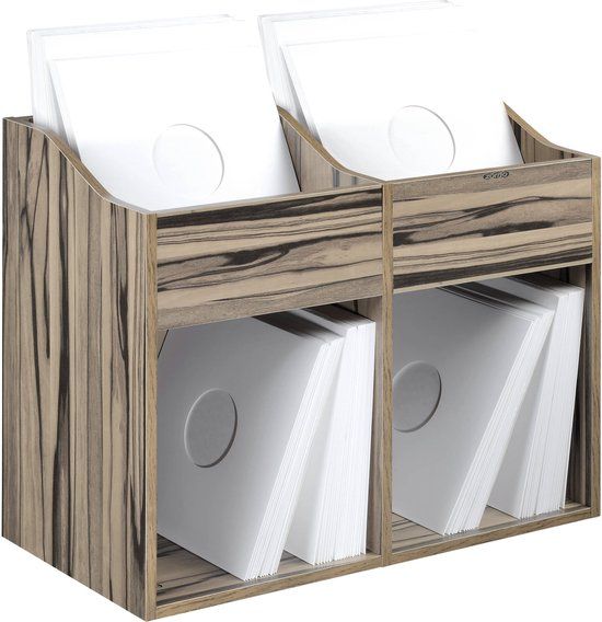 Zomo LP vinyl kast meubel voor 400-480 platen (zebrano)