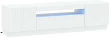 vidaXL - LED - tv-meubel - Wit - Bewerkt - hout