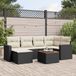 Maison Exclusive - Ensemble de meubles de jardin 7 pièces avec canapé et coussins, noir, en polyrotin