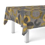 Martina Home Tafelkleed, wasdoek, geel, 140 x 140 cm