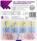TRU COMPONENTS T25C047 Stootverbinder Met krimpkous 0.25 mm² 6.0 mm² Volledig geïsoleerd Wit, Rood, Blauw, Geel 125 stuk(s)