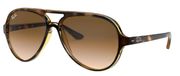Ray-Ban RB 4125 710/51 Cats 5000 zonnebril Tortoise Lichtbruin Gradiënt 59 mm
