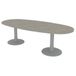Quadrifoglio table de réunion plateau ovale 240 cm de longueur 2 pieds