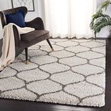 SAFAVIEH Hudson Shag Collection, hoogpolig, ivoor woonkamer, eetkamer, slaapkamer, 155 x 229 cm