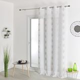 HomeMaison Waaier geborduurde voile met oogjes