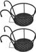 Unyqoos® Set de 2 crochets de suspension pour pots de fleurs, en fer, résistant à la rouille, taille standard – adapté pour fixation sur balcon, rambarde, mur ou plafond