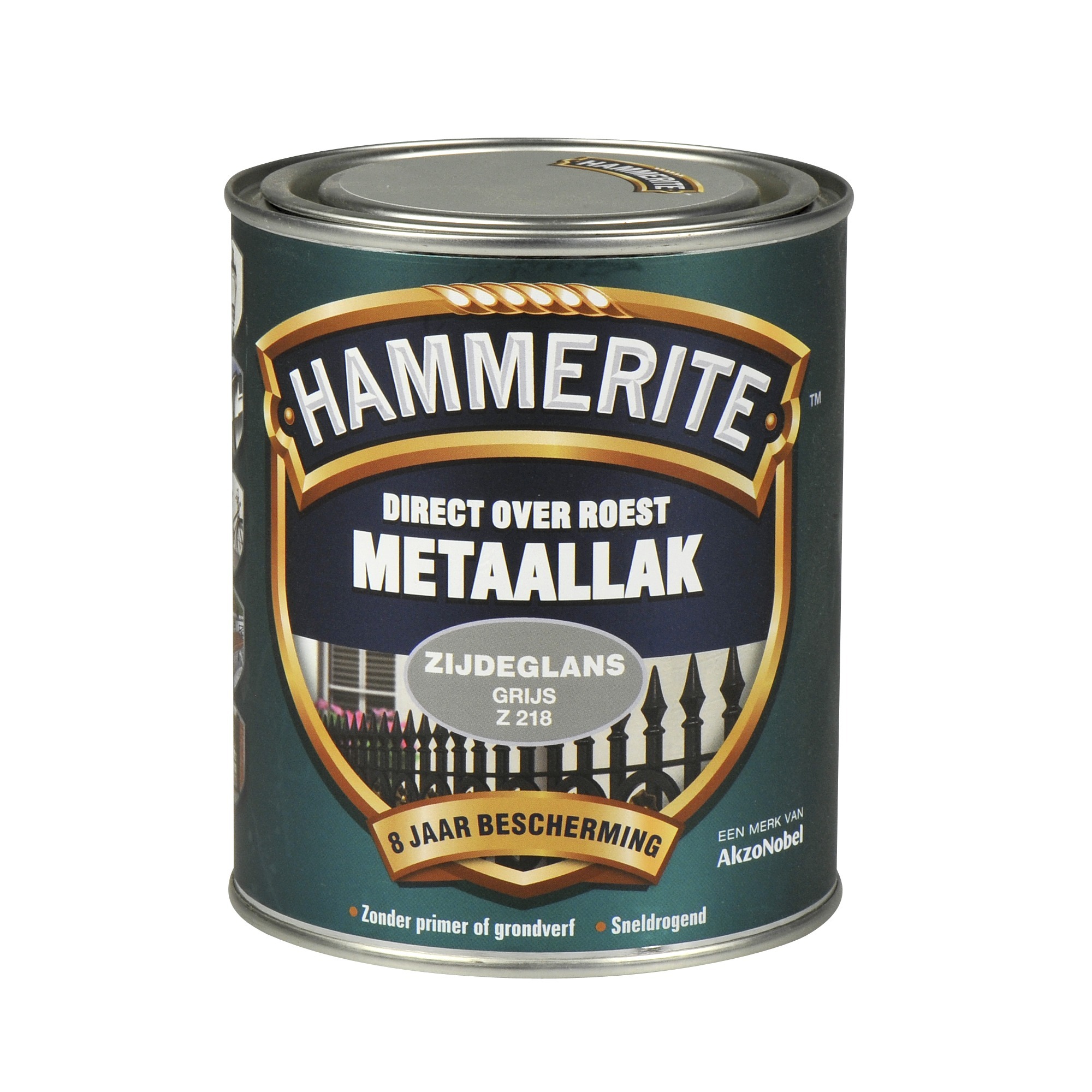 Hammerite Metaallak Zijdeglans Grijs 0 75L